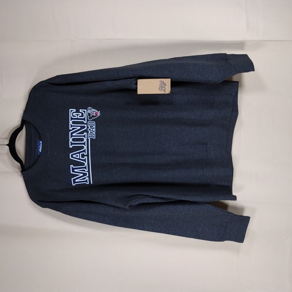 NWT Blue 84 Charcoal University of Maine Dad Collegiate Crewneck Sweatshirt - Picture 1 of 11